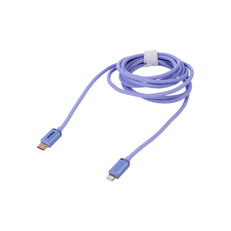 Cablu USB 2.0 Apple Lightning și USB-C 2m violet 20W | Electronic-mag.ro | Componente Electronice