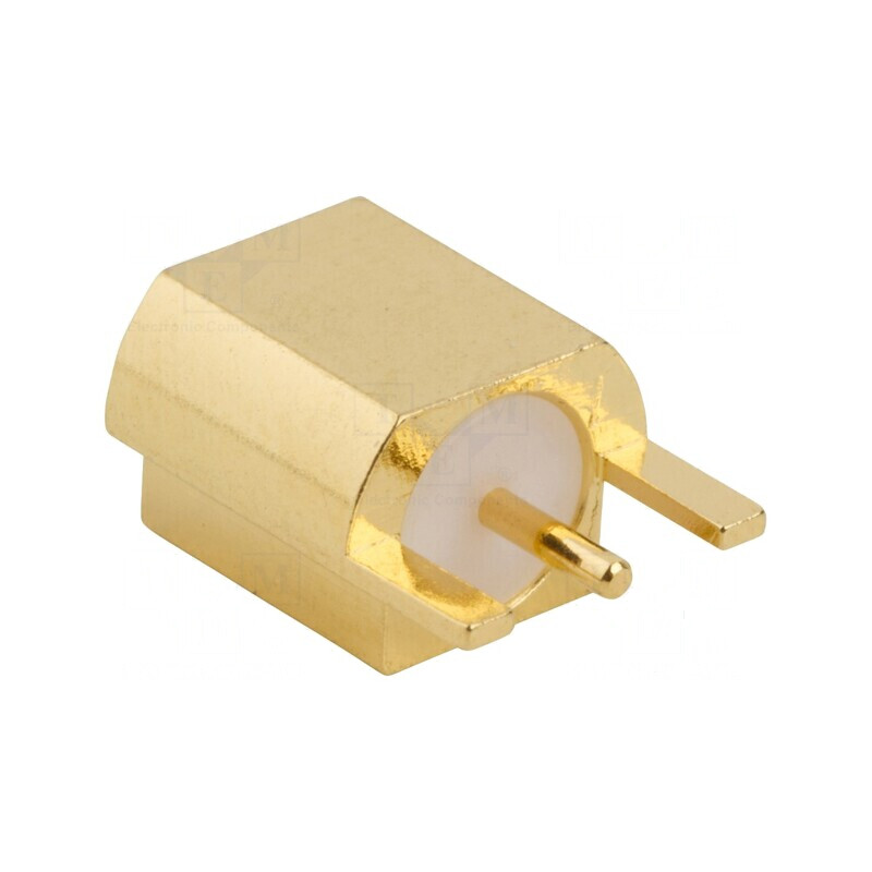 Conector MCX soclu mamă 75Ω SMT PTFE aurit pentru PCB | Electronic-mag.ro | Componente Electronice