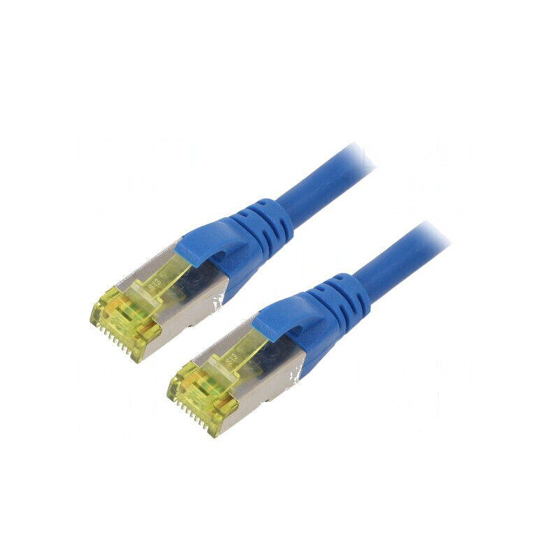 Cablu Patch S/FTP 6a Litat Cu LSZH Albastru 5m 26AWG | Electronic-mag.ro | Componente Electronice