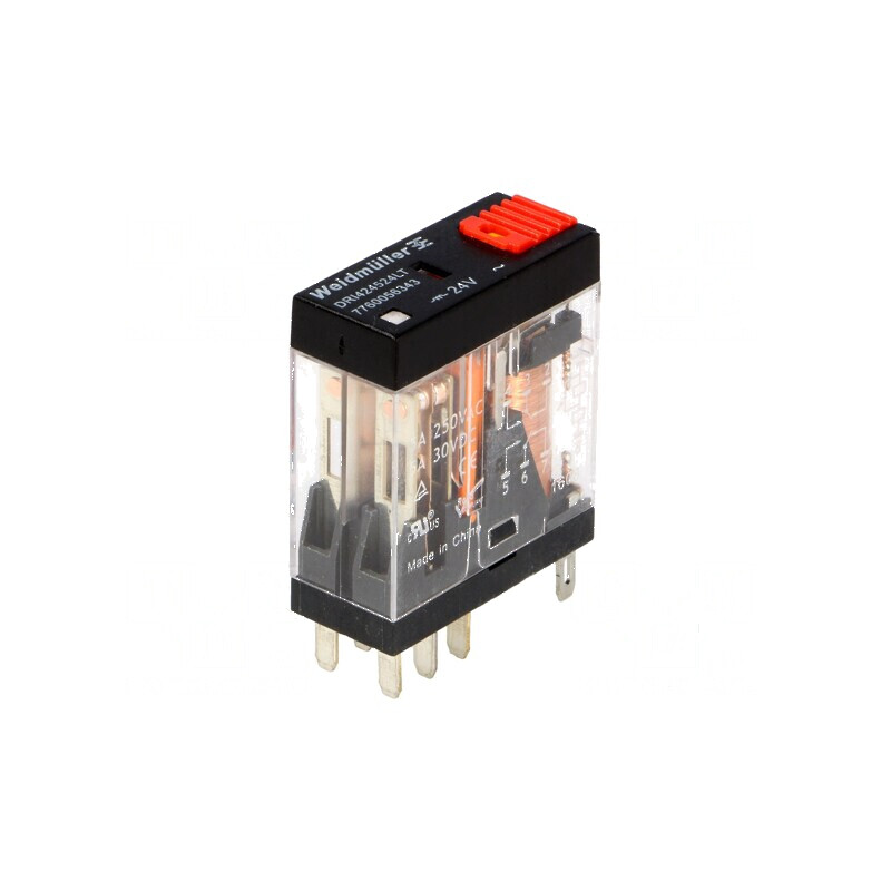 Releu electromagnetic DPDT 24VAC 5A | Electronic-mag.ro | Componente Electronice