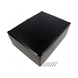 Carcasă universală polistiren neagră 174mm x 224mm x 80mm | Electronic-mag.ro | Componente Electronice
