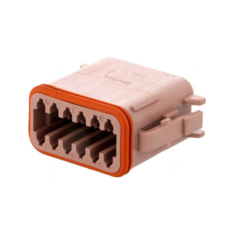 Conector cablu-cablu mufă mamă DT PIN 12 maro IP68 | Electronic-mag.ro | Componente Electronice