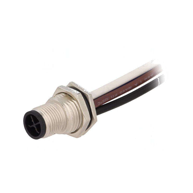 Conector M12 soclu PIN 4 tată S-Power cabluri IP67 12A | Electronic-mag.ro | Componente Electronice