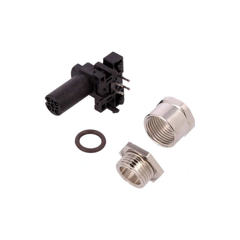 Conector M12 soclu PIN 4 mamă A-DeviceNet CANopen THT | Electronic-mag.ro | Componente Electronice