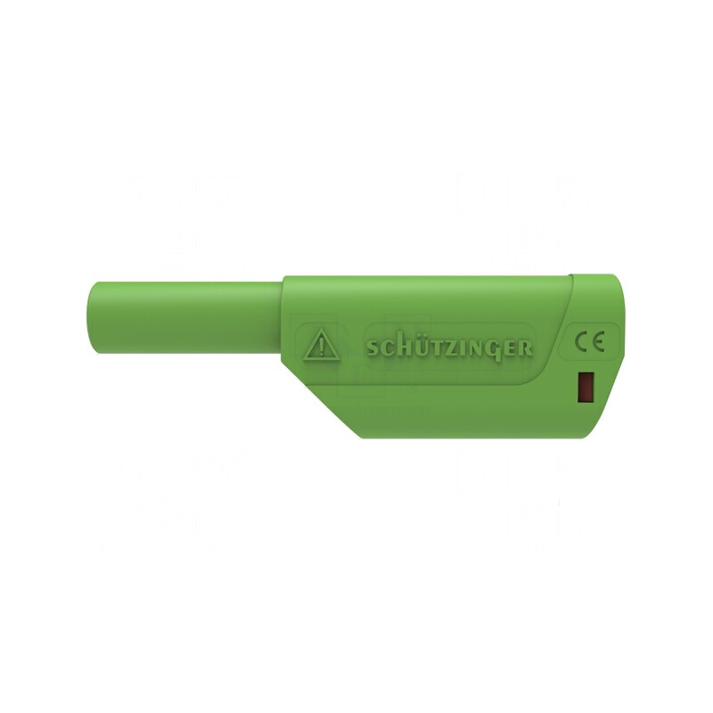 Conector banană 4mm 32A 1kV verde izolație aurit | Electronic-mag.ro | Componente Electronice