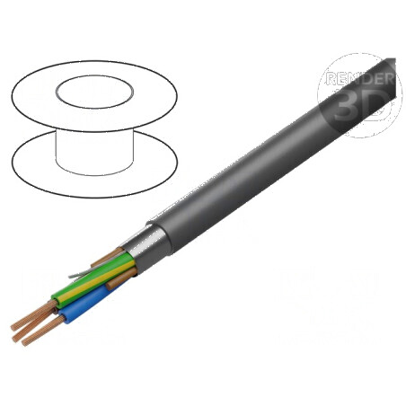 Cablu ecranat 3x18AWG Al-PET PVC negru 300V 76m 250ft | Electronic-mag.ro | Componente Electronice
