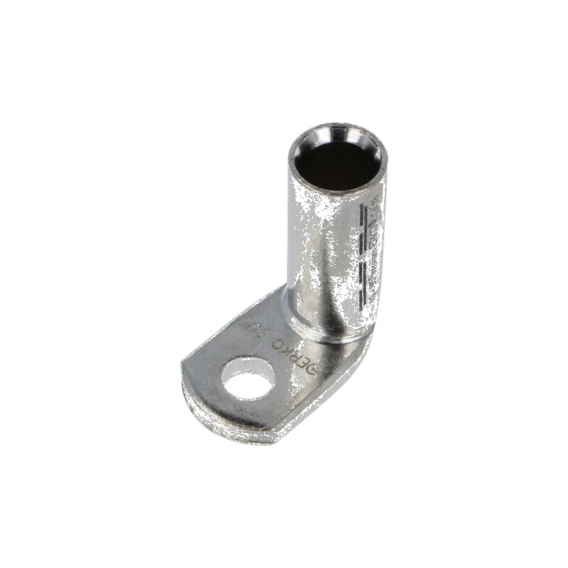 Vârf inelar tubular M10 95mm2 crimpat cablu unghi 90° | Electronic-mag.ro | Componente Electronice