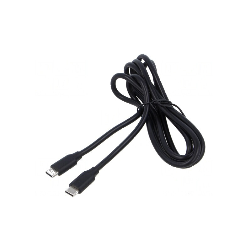 Cablu USB 2.0 USB C 1,5m negru PVC 60W | Electronic-mag.ro | Componente Electronice