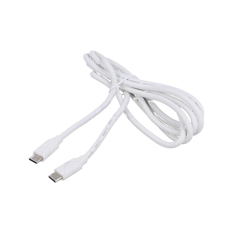Cablu USB 2.0 USB C 1,5m alb PVC 60W | Electronic-mag.ro | Componente Electronice Cablu USB 2.0 USB C 1,5m alb PVC 60W | Electronic-mag.ro | Componente Electronice