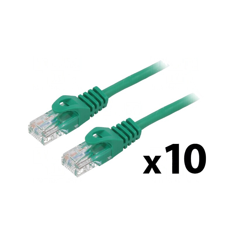 Patch cord U/UTP 6 litat CCA PVC verde 1m 26AWG | Electronic-mag.ro | Componente Electronice