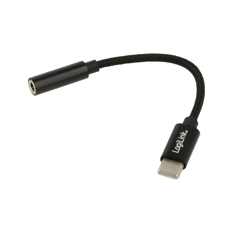 Adaptor Jack 3,5mm 4pin USB C 0,13m negru | Electronic-mag.ro | Componente Electronice
