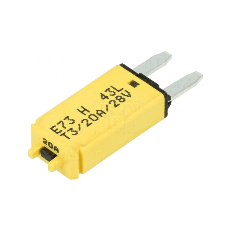 Siguranţă termică 20A 12VDC auto 12,45mm E73 | Electronic-mag.ro | Componente Electronice