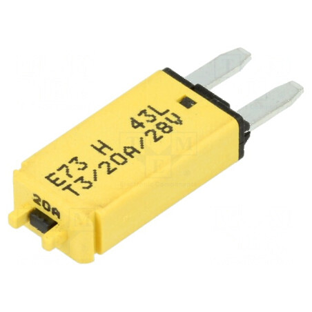 Siguranţă termică 20A 12VDC auto 12,45mm E73 | Electronic-mag.ro | Componente Electronice