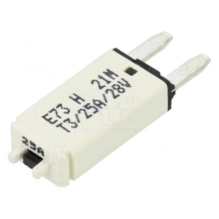 Siguranță termică 25A 12VDC auto 12,45mm E73 | Electronic-mag.ro | Componente Electronice