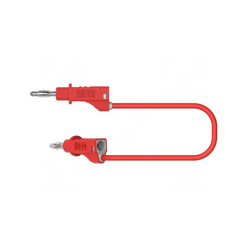 Cablu măsurare 60VDC 30VAC 12A soclu axial 4mm roșu | Electronic-mag.ro | Componente Electronice