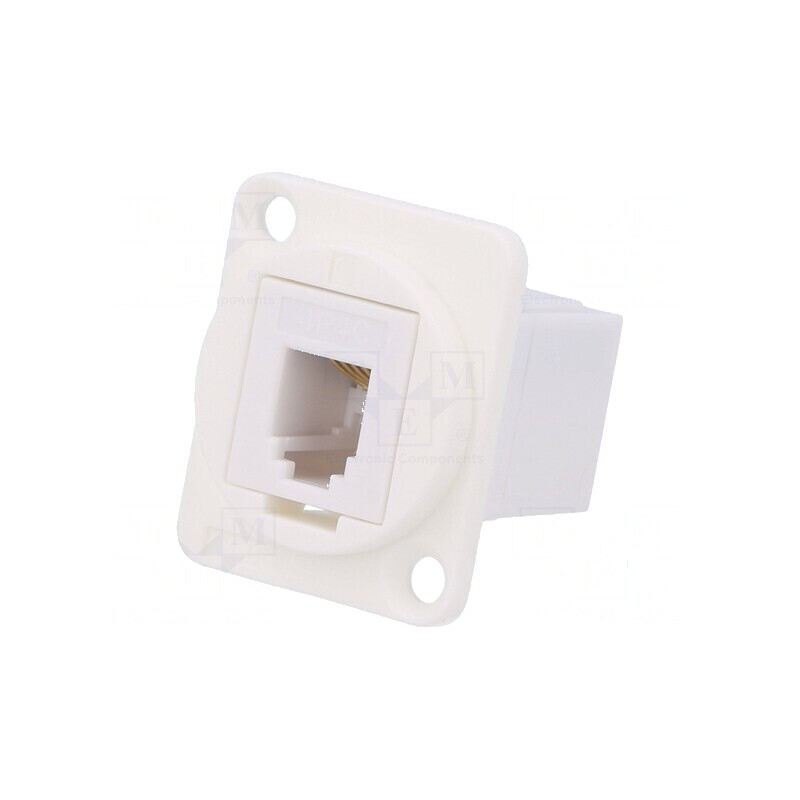 Adaptor FT 4p4c RJ9, 19x24mm, priză din ambele părţi | Electronic-mag.ro | Componente Electronice