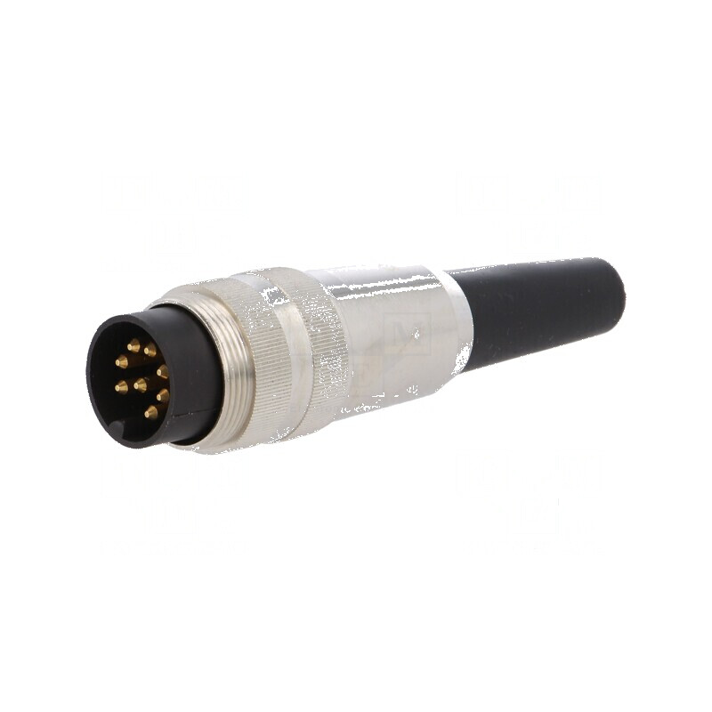 Conector M16 mufă tată lipire cablu PIN 8 5A 60V drept | Electronic-mag.ro | Componente Electronice