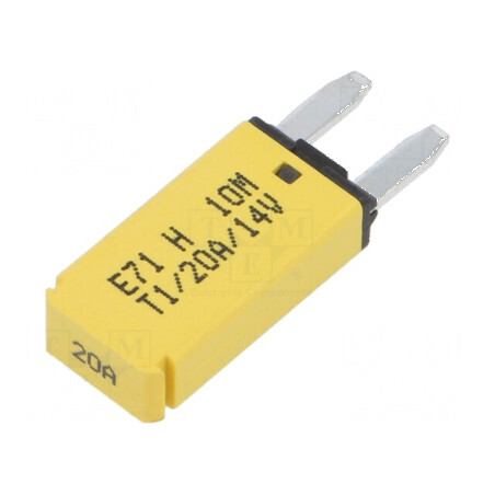 Siguranță termică 20A 12VDC auto 12,45mm E71 | Electronic-mag.ro | Componente Electronice