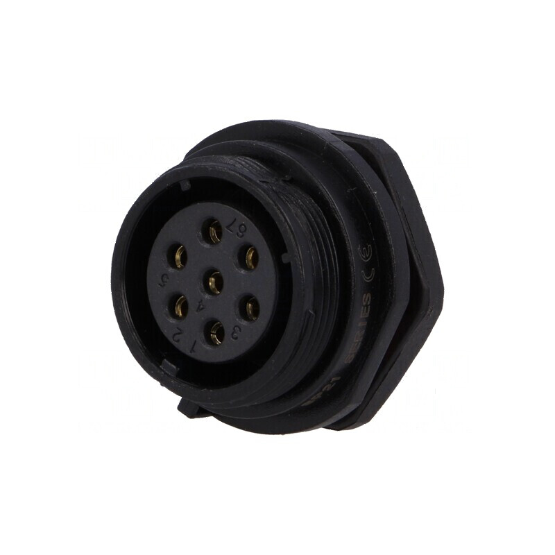 Soclu SP21 mamă IP68 15A 500V pentru lipire 1,5mm2 -25÷85°C | Electronic-mag.ro | Componente Electronice