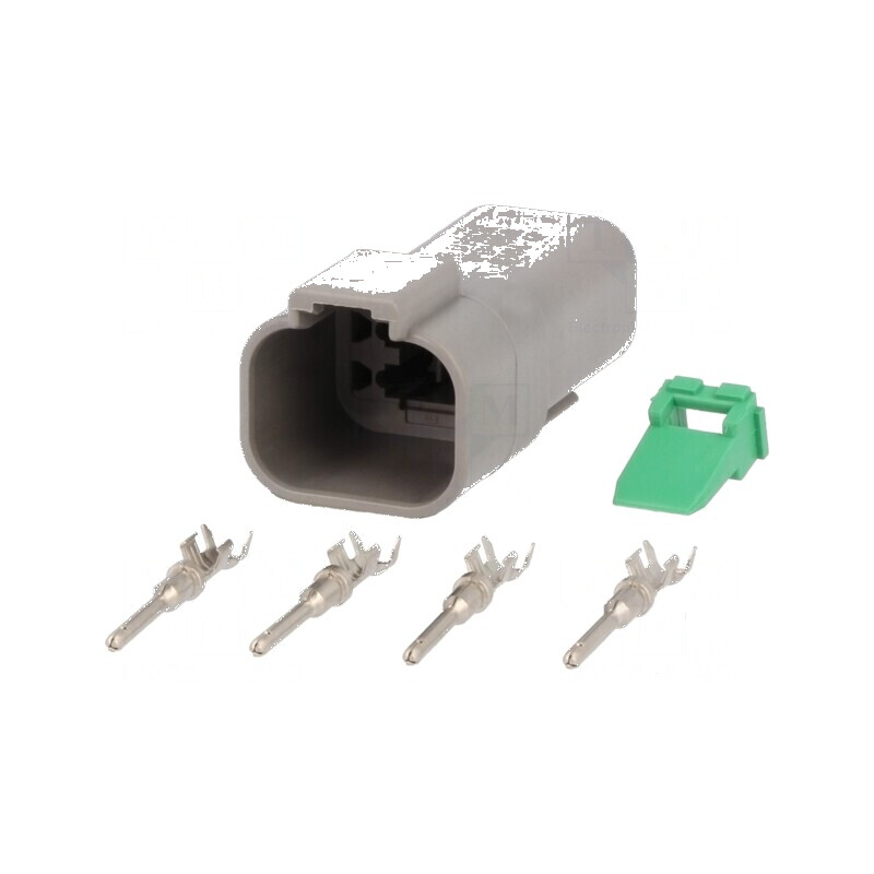 Conector cablu-cablu mufă tată DT 4 pini crimpat | Electronic-mag.ro | Componente Electronice