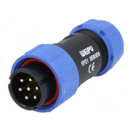 Mufă SP21 tată PIN 7 IP68 15A 500V pentru cablu 7÷12mm | Electronic-mag.ro | Componente Electronice