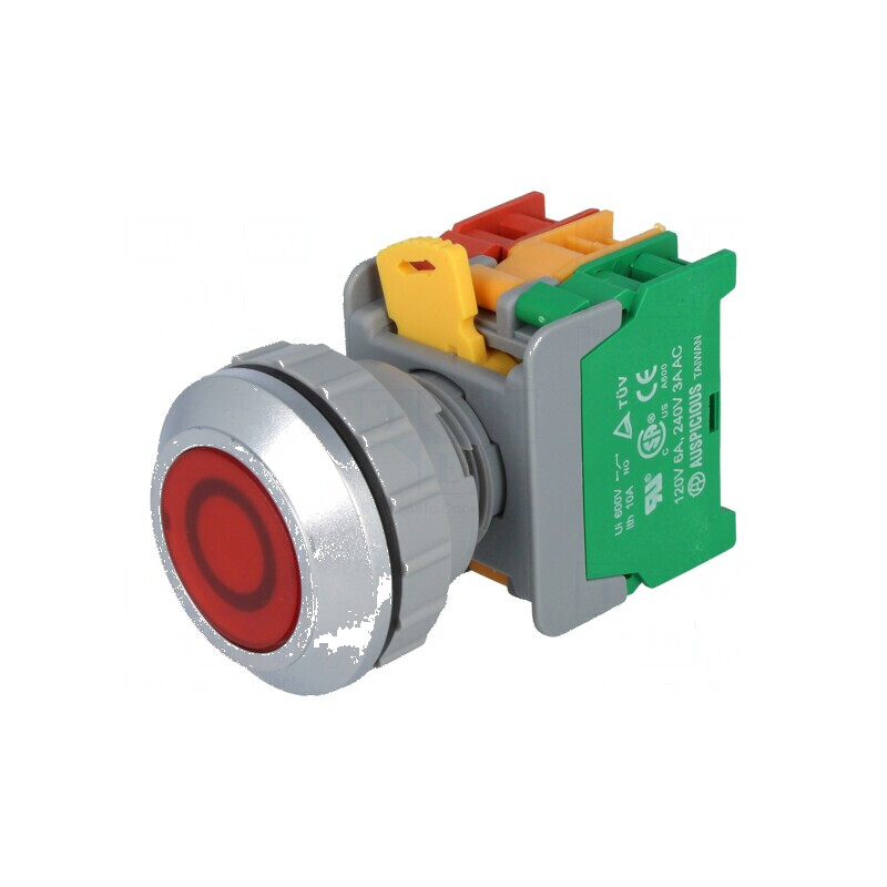Comutator acționat prin apăsare 30mm Poz.i 2 NC NO | Electronic-mag.ro | Componente Electronice