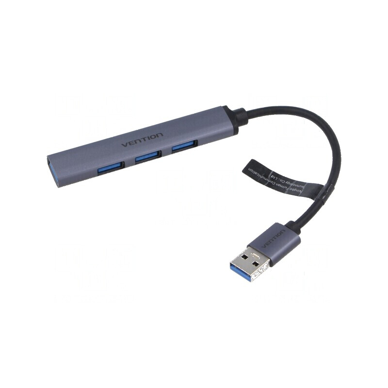 Hub USB A x4, USB 2.0 și 3.0, 0.15m, gri | Electronic-mag.ro | Componente Electronice