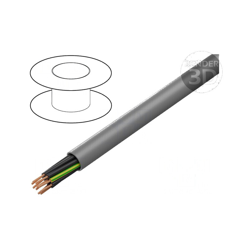 Cablu BiT 500 25G0,75mm2 neecranat 300V 500V Cu litat gri | Electronic-mag.ro | Componente Electronice