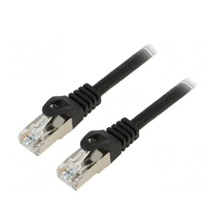 Cabluri patch F/UTP 6 litat CCA PVC negru 20m 26AWG | Electronic-mag.ro | Componente Electronice