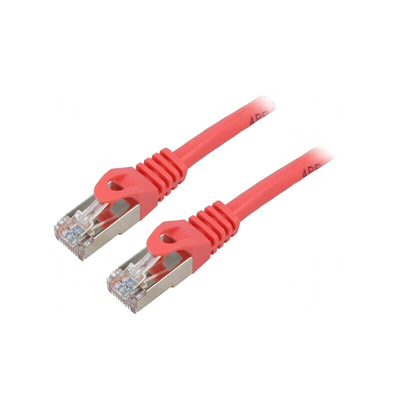 Cablu Patch F/UTP 6 litat CCA PVC roșu 20m 26AWG | Electronic-mag.ro | Componente Electronice
