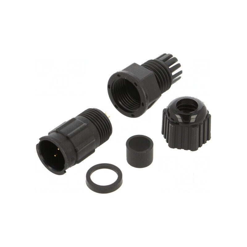 Conector circular mufă dimensiune B tată PIN 2 5A IP67 drept | Electronic-mag.ro | Componente Electronice