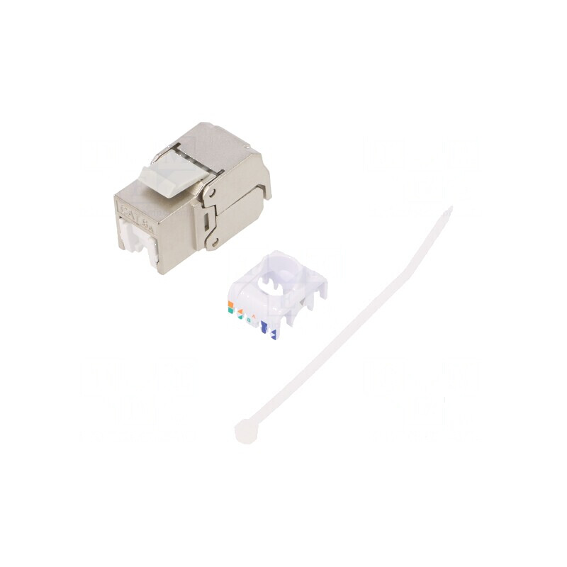 Conector RJ45 soclu 8 PIN Cat 6a ecranat Keystone PoE IDC | Electronic-mag.ro | Componente Electronice
