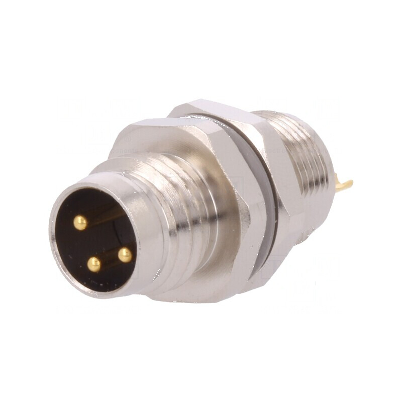 Conector M8 tată PIN 3 neîncapsulat soclu IP67 60V 2,5-3,5mm | Electronic-mag.ro | Componente Electronice