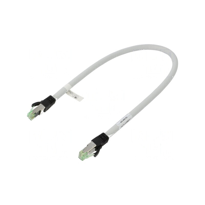 Patch cord S/FTP Cat 8 0,5m 24AWG LSZH gri | Electronic-mag.ro | Componente Electronice
