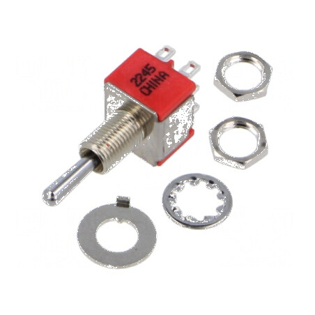 Comutator basculant Poz 3 DP3T ON-OFF-(ON) 2A/250VAC UL94V-0 | Electronic-mag.ro | Componente Electronice