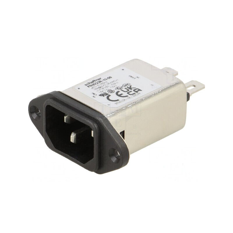 Conector alimentare AC C14 15A 250VAC 75uH | Electronic-mag.ro | Componente Electronice