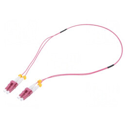 Patch cord fibră OM4 LC/UPC 0,5m LSZH | Electronic-mag.ro | Componente Electronice