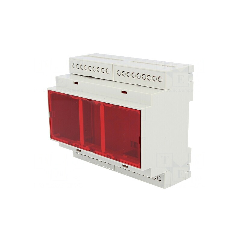 Carcasă ABS gri pentru şină DIN 90,2mm x 106,25mm x 57,5mm | Electronic-mag.ro | Componente Electronice