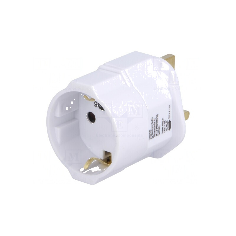 Adaptor Ştecher UK la EU cu Împământare | Electronic-mag.ro | Componente Electronice