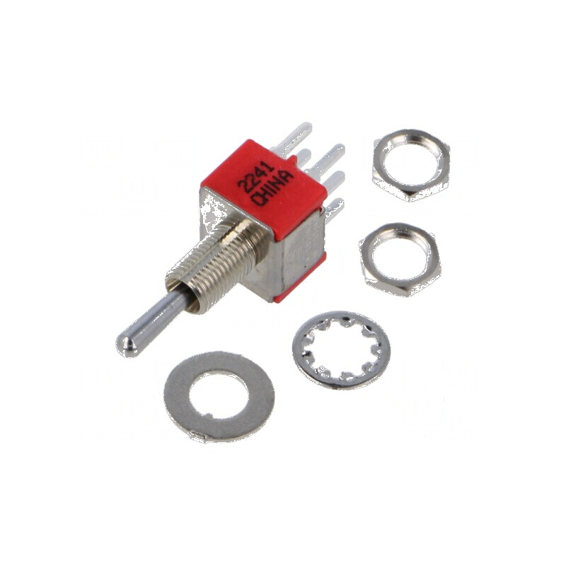 Comutator basculant Poz 3 DP3T ON-OFF-(ON) 2A/250VAC UL94V-0 | Electronic-mag.ro | Componente Electronice