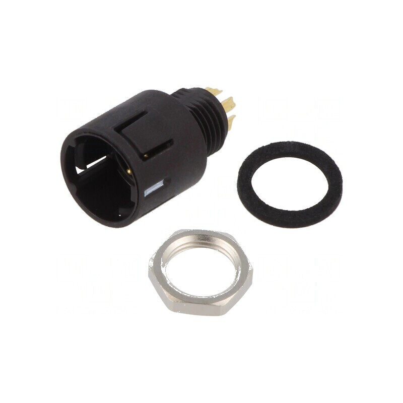 Conector circular 620 63V PIN 5 soclu tată lipire 2A IP67 | Electronic-mag.ro | Componente Electronice