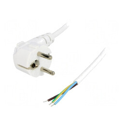 Cablu 3x0,75mm2 CEE 7/7 unghi 5m PVC | Electronic-mag.ro | Componente Electronice