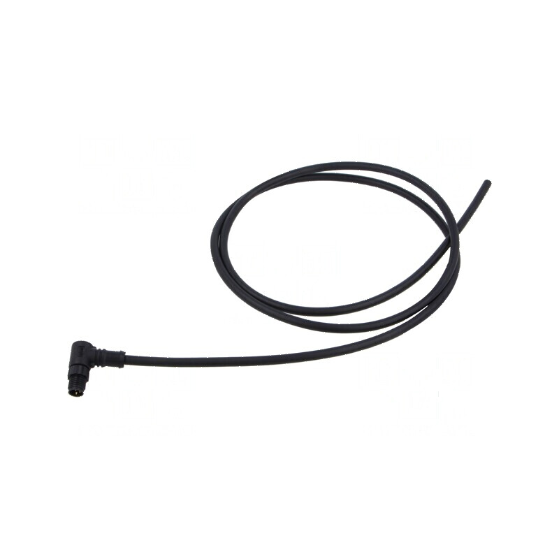 Conector M8 mufă tată unghi cabluri IP67 3 pini -20÷80°C | Electronic-mag.ro | Componente Electronice
