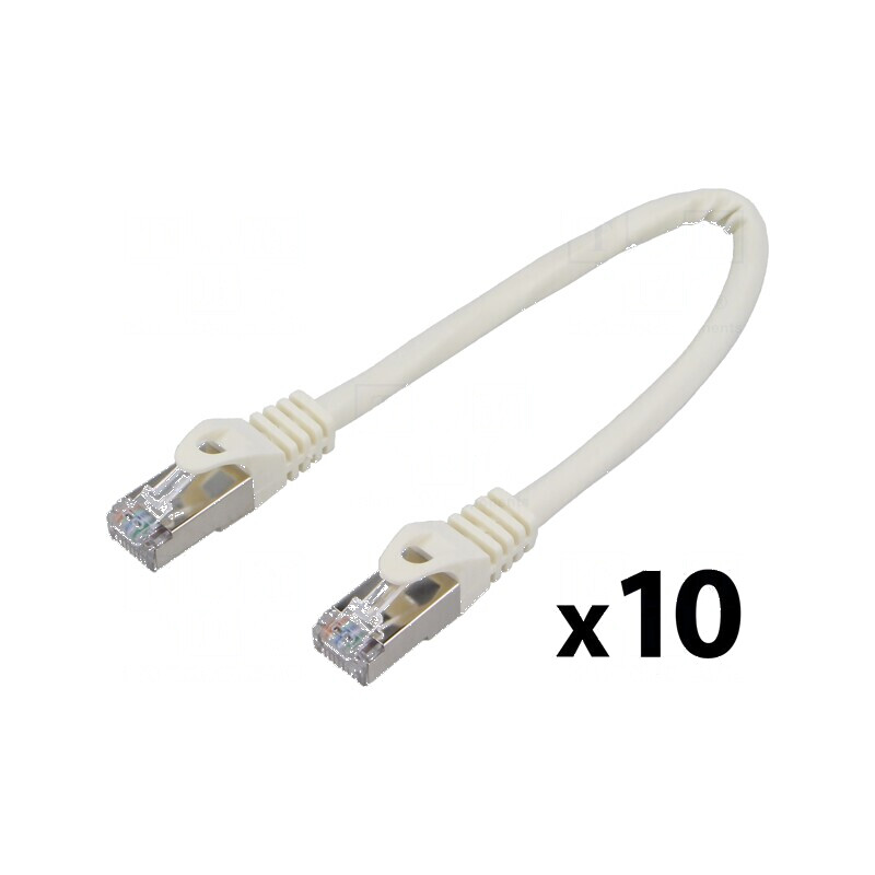 Cablul Patch F/UTP 6 litat CCA PVC alb 0,25m 26AWG | Electronic-mag.ro | Componente Electronice