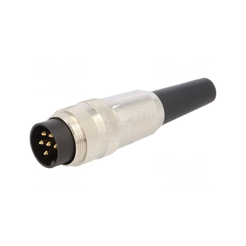 Conector M16 mufă tată lipire cablu 6 pini 5A 250V drept | Electronic-mag.ro | Componente Electronice