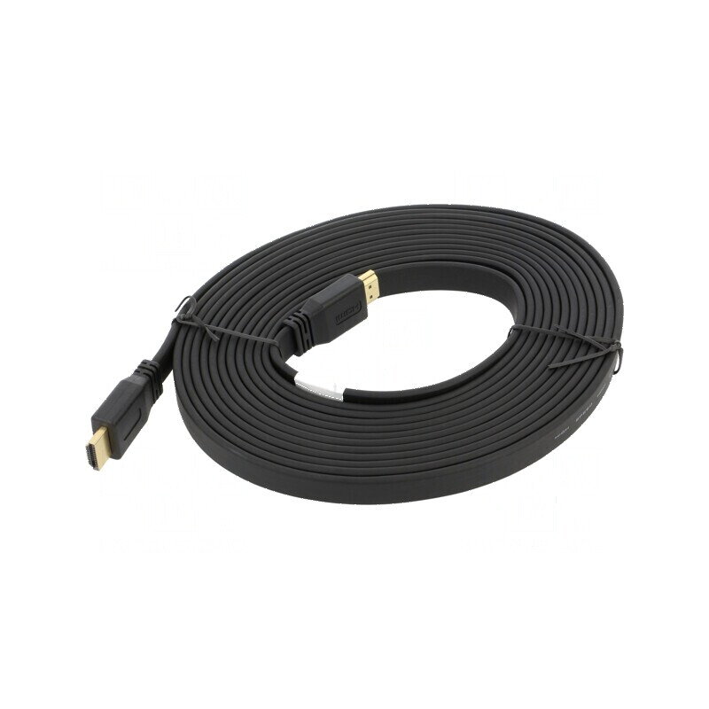 Cablu HDMI 2.0, 5m, negru, PVC, 28AWG | Electronic-mag.ro | Componente Electronice