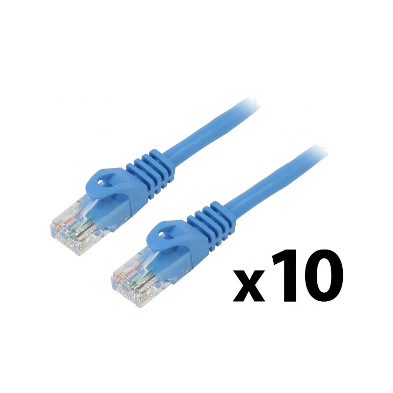 Cablaj rețea U/UTP 5e litat CCA PVC albastru 1,5m 26AWG | Electronic-mag.ro | Componente Electronice