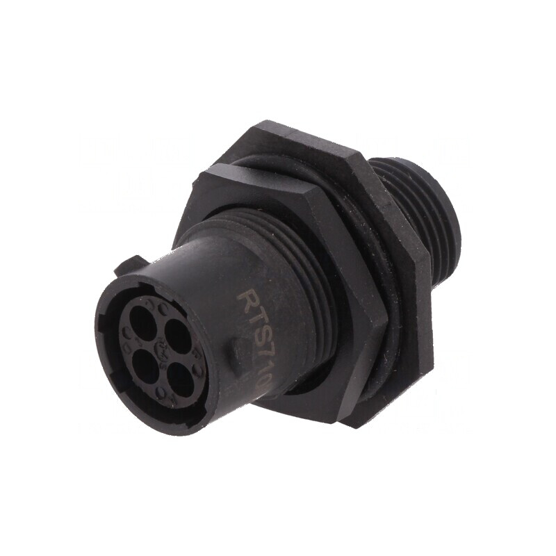 Conector circular soclu pentru montare pe panou cu piuliță din față | Electronic-mag.ro | Componente Electronice
