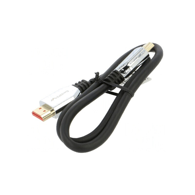 Cablu HDMI 2.1 0,5m negru cu mufe din cauciuc | Electronic-mag.ro | Componente Electronice