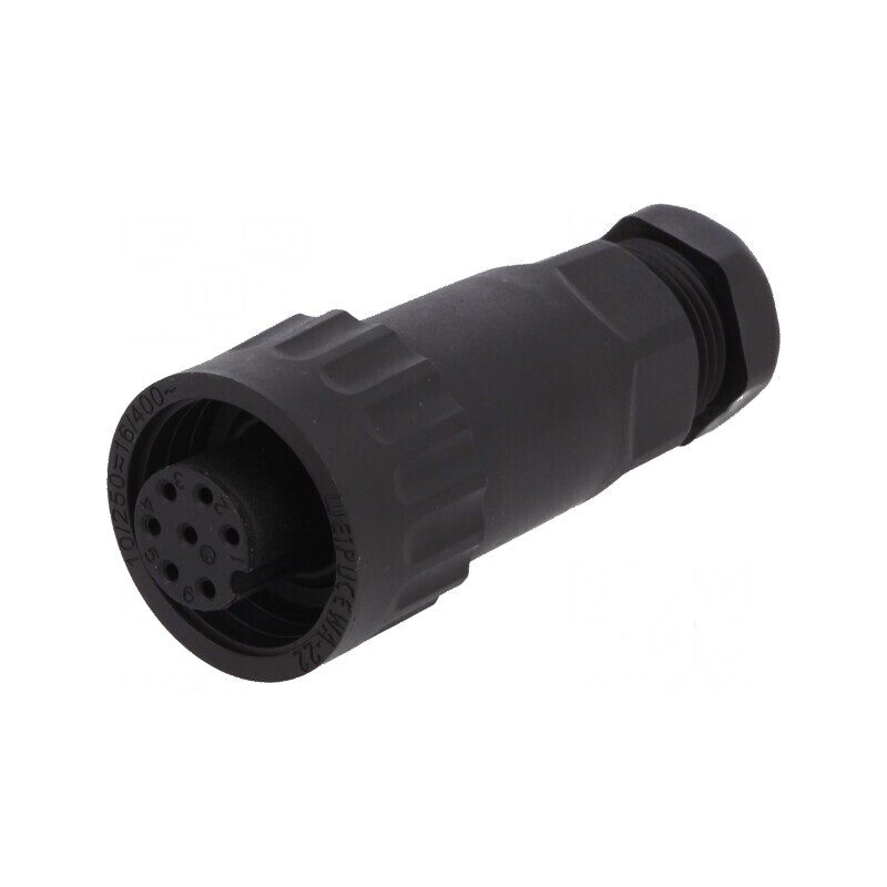Mufă WA22 mamă PIN 7 6 PE IP67 10A 250V aurit 5-6,5mm | Electronic-mag.ro | Componente Electronice